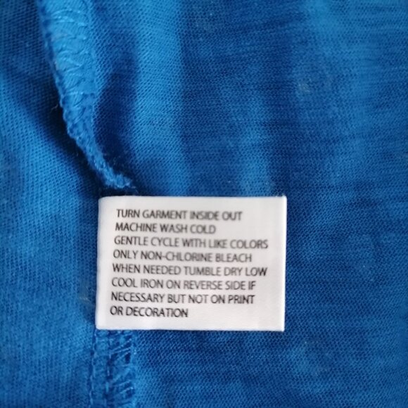 Us Polo Assn. Womens Blue Round Neck Twisted Hem Micro Floral Blouse Size S - Picture 6 of 6